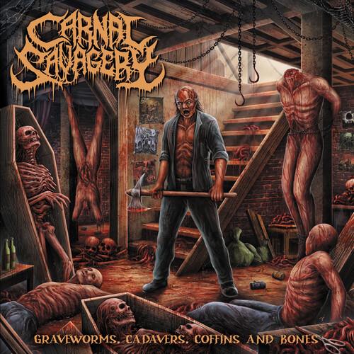 CARNAL SAVAGERY Graveworms, Cadavers, Coffins and Bones