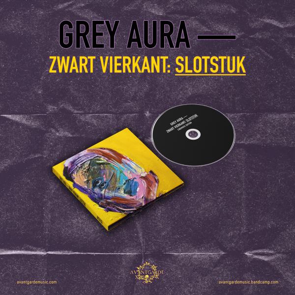 GREY AURA Zwart vierkant Slotstuk